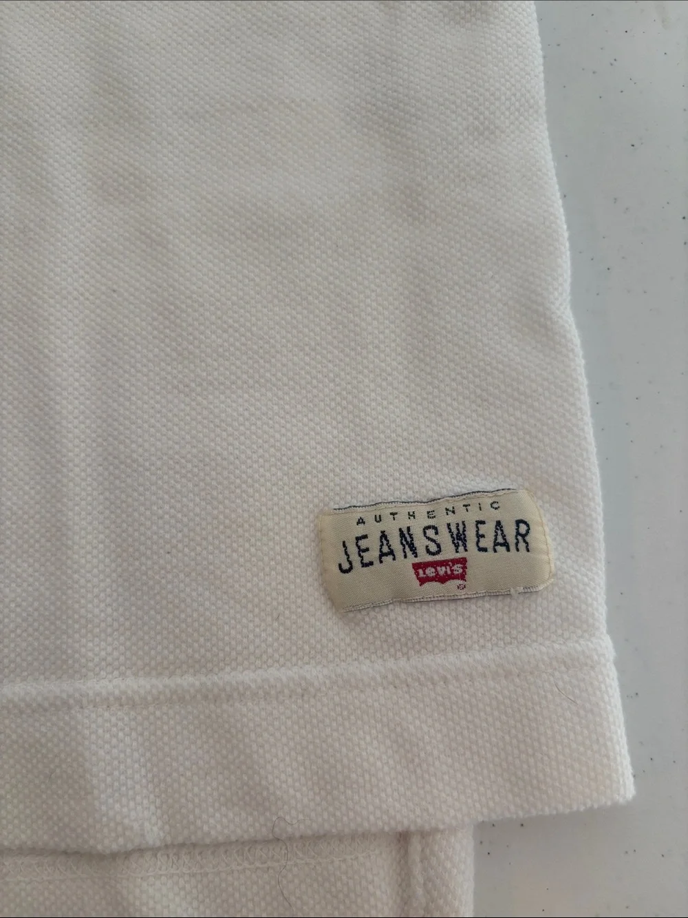 Levi's White Short-Sleeve Polo Shirt Jeans Wear